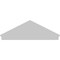 Ekena Millwork Peaked Cap 3 Spoke Architectural PVC Combination Pediment, 70"W x 24-3/8"H x 2-3/4"P (Pitch 6/12) PEDPC070X245PKC03 - alternate 4